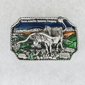 1978 Tasco Colorized Bull Longhorn Bel Buckle